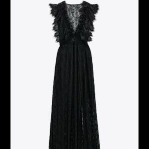 Zara Black Lace Maxi Dress
